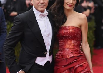 NEW YORK, NY - MAY 04:  George Clooney (L) and Amal Clooney attend the "China: Through The Looking Glass" Costume Institute Benefit Gala at the Metropolitan Museum of Art on May 4, 2015 in New York City.  (Photo by Mike Coppola/Getty Images)